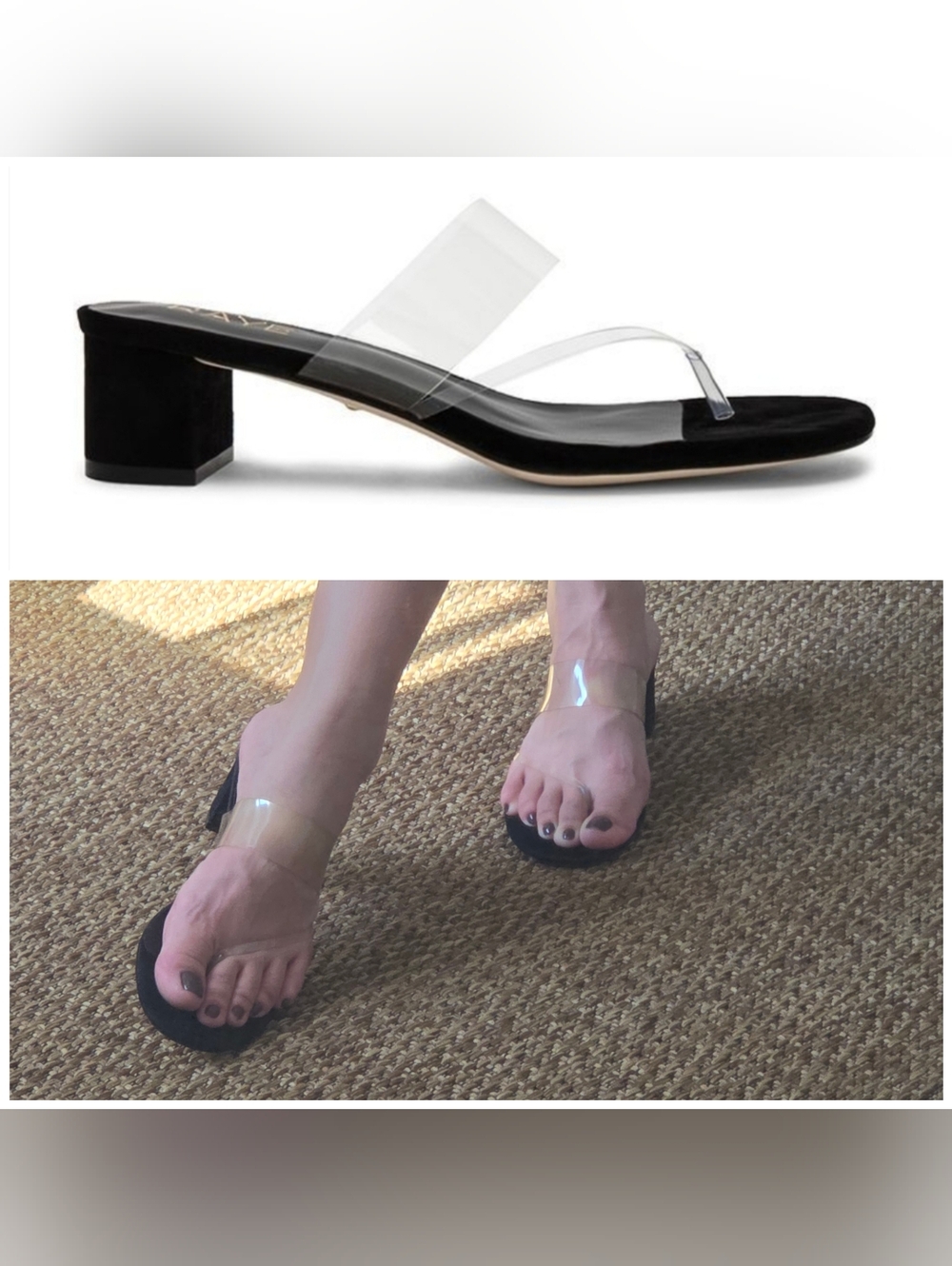 Raye Nova Sandals, Black, Fits Size 7 (Listed As 8)